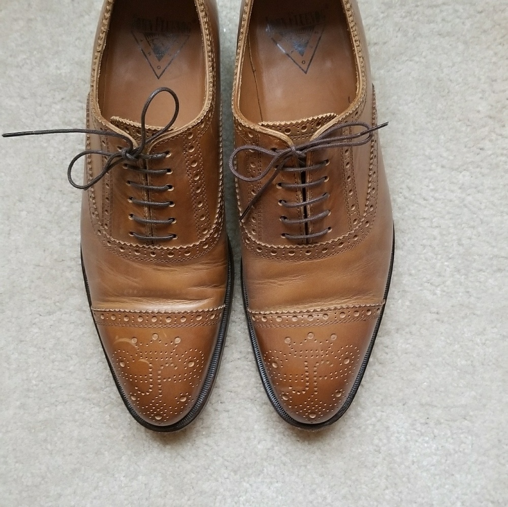 John Fluevog Men's Brogue Brown Leather Oxford